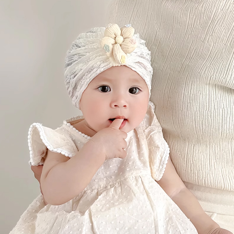 婴儿帽子春夏款夏季女宝宝胎帽新生儿护囟门帽婴幼儿印度帽胎儿帽