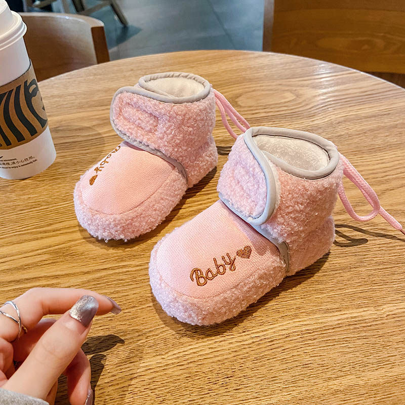 婴儿棉鞋子学步加绒秋冬季