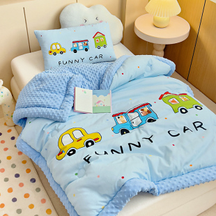 角角鱼幼儿园被子春秋豆豆被开学入园被子婴儿宝宝盖毯子四季通用