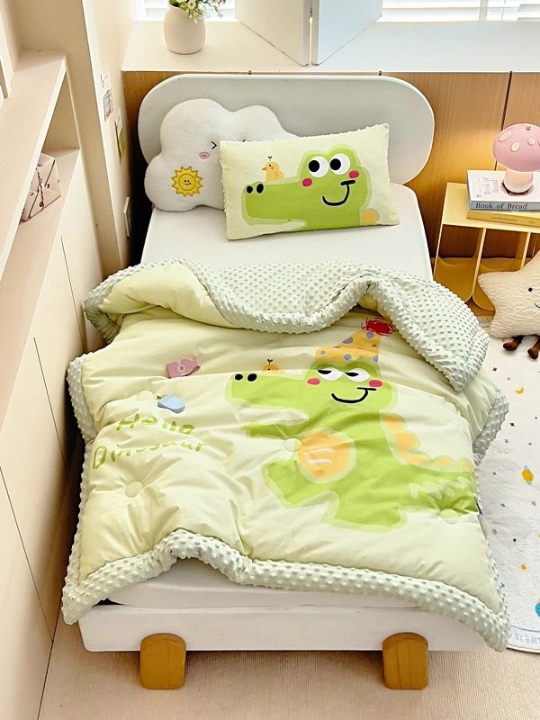 儿童春秋被子豆豆被幼儿园午睡盖被宝宝毛毯加厚冬季纯棉四季通用