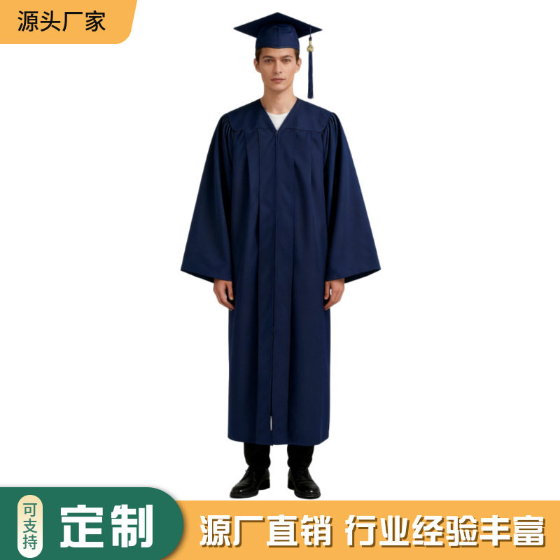 欧美款学士服成人梭织大学生博士