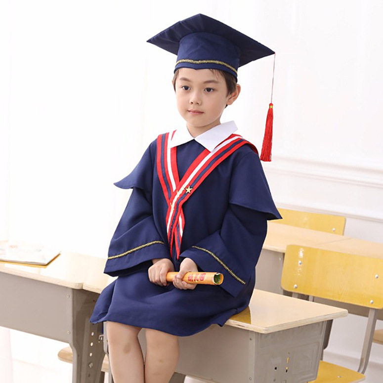 新款儿童博士服幼儿园小学生礼