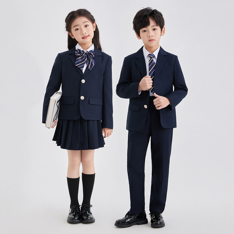 春夏新品儿童校服幼儿园园服西装英伦学院风小学生班服主持表演服