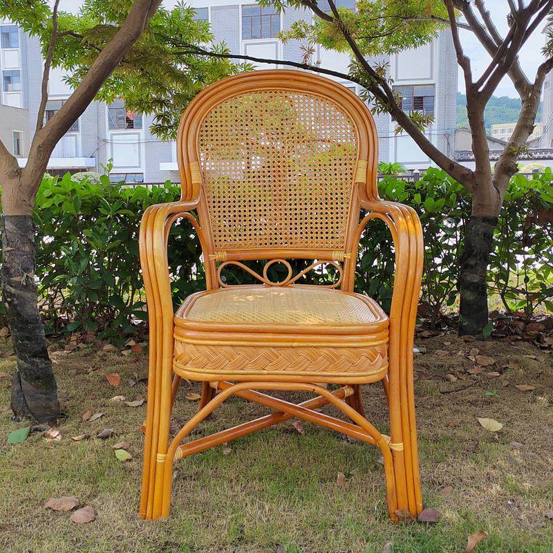 藤椅椅子天然真藤椅子老人高靠背阳台书房客厅办公麻将椅子三件套,住宅家具,阳台椅,淘宝优惠券,粉丝福利购,淘宝优惠卷