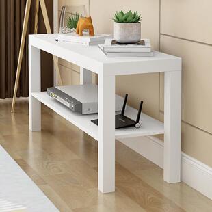 简约电视柜拉克边柜双层小户型边桌客厅储物柜窄收纳柜置物柜迷你