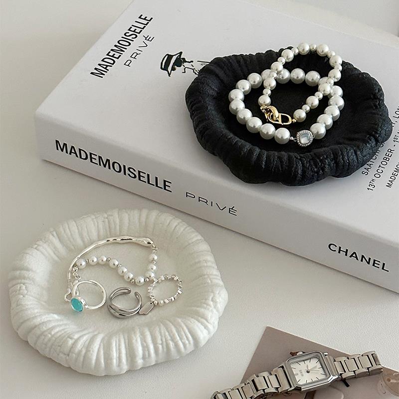 法式覆古首饰展示收纳盘陶瓷托 托盘ins风客厅摆件拍照道具网红装