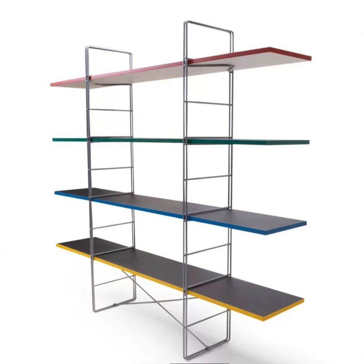 北欧落地置物架多层简易收纳储物货架中古装饰墙边摆件陈列展示架