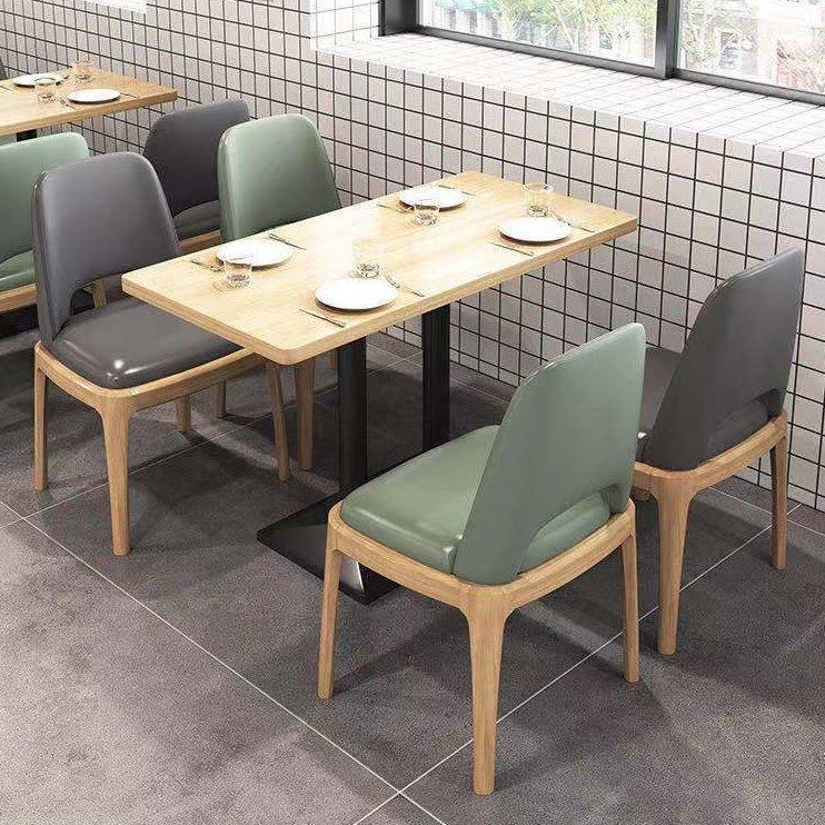 咖啡厅桌椅餐厅长方形餐桌奶茶甜品汉堡饮品店酒吧休闲餐饮店桌椅
