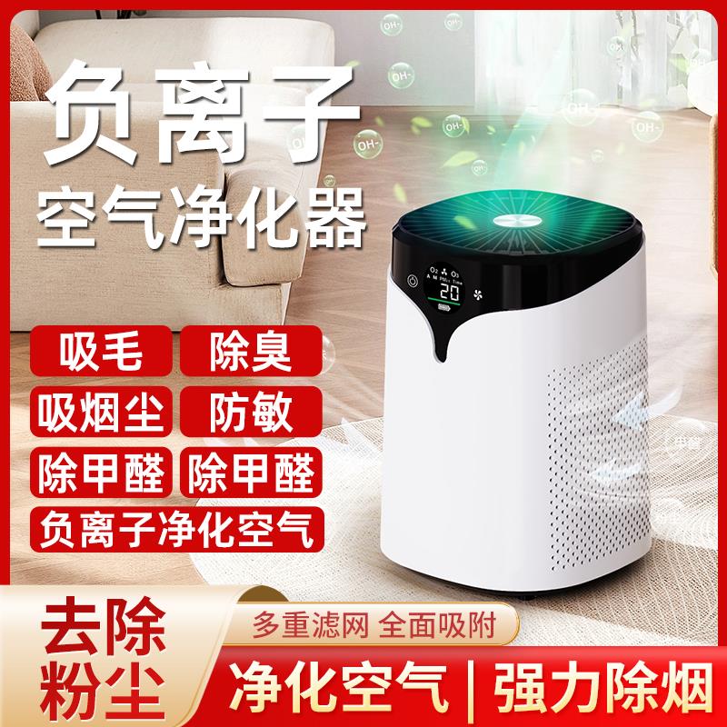 空气净化器家用除甲醛小型室内去烟味吸猫毛抗菌净化消毒机负离子