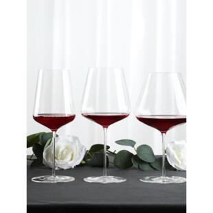 新款法式葡萄酒波尔多高脚杯轻奢高档勃艮第水晶高颜值红酒杯家用