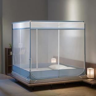 新款家用蚊帐2024加密加厚三开门蒙古包蚊帐家用儿童防摔支架围栏