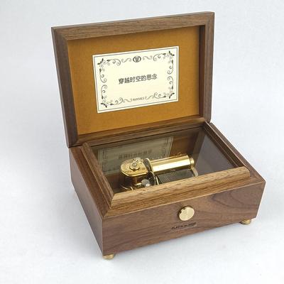 30音上发条手动雷曼士木质音乐盒定制歌曲照片曲目金属机械八音盒