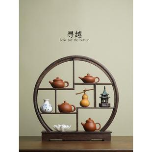 新中式摆件简约客厅玄关柜子办公室茶桌家居实木质禅意古风装饰品