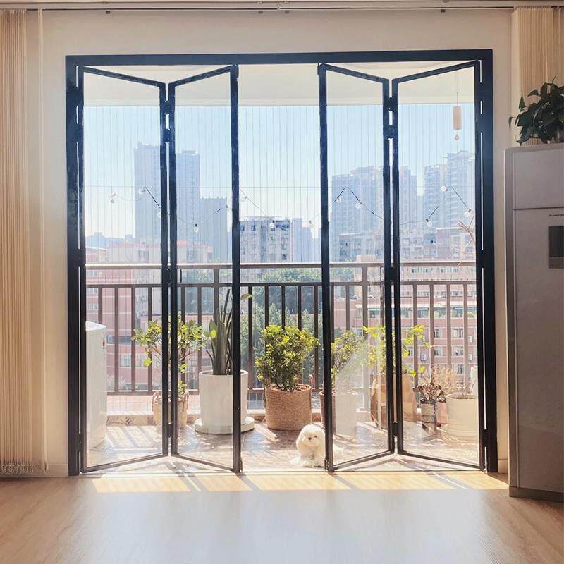 商场重型推拉门隔断极窄折叠门户外铝合金吊轨移门玻璃店铺洗车房
