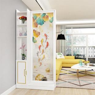 玄关柜隔断柜入户轻奢风进门实木收纳鞋柜新中式遮挡屏风隔断客厅