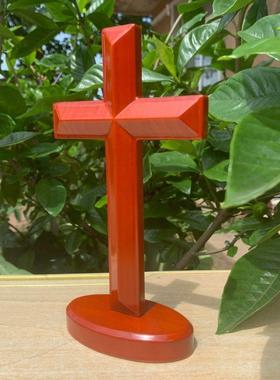 新款十字架形状摆件礼品实木浮雕各种造型桌面摆放创意19厘米送礼