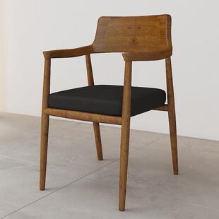 椅子办公椅广岛椅实木会议椅办公室专用简约靠背椅会议室洽谈椅子