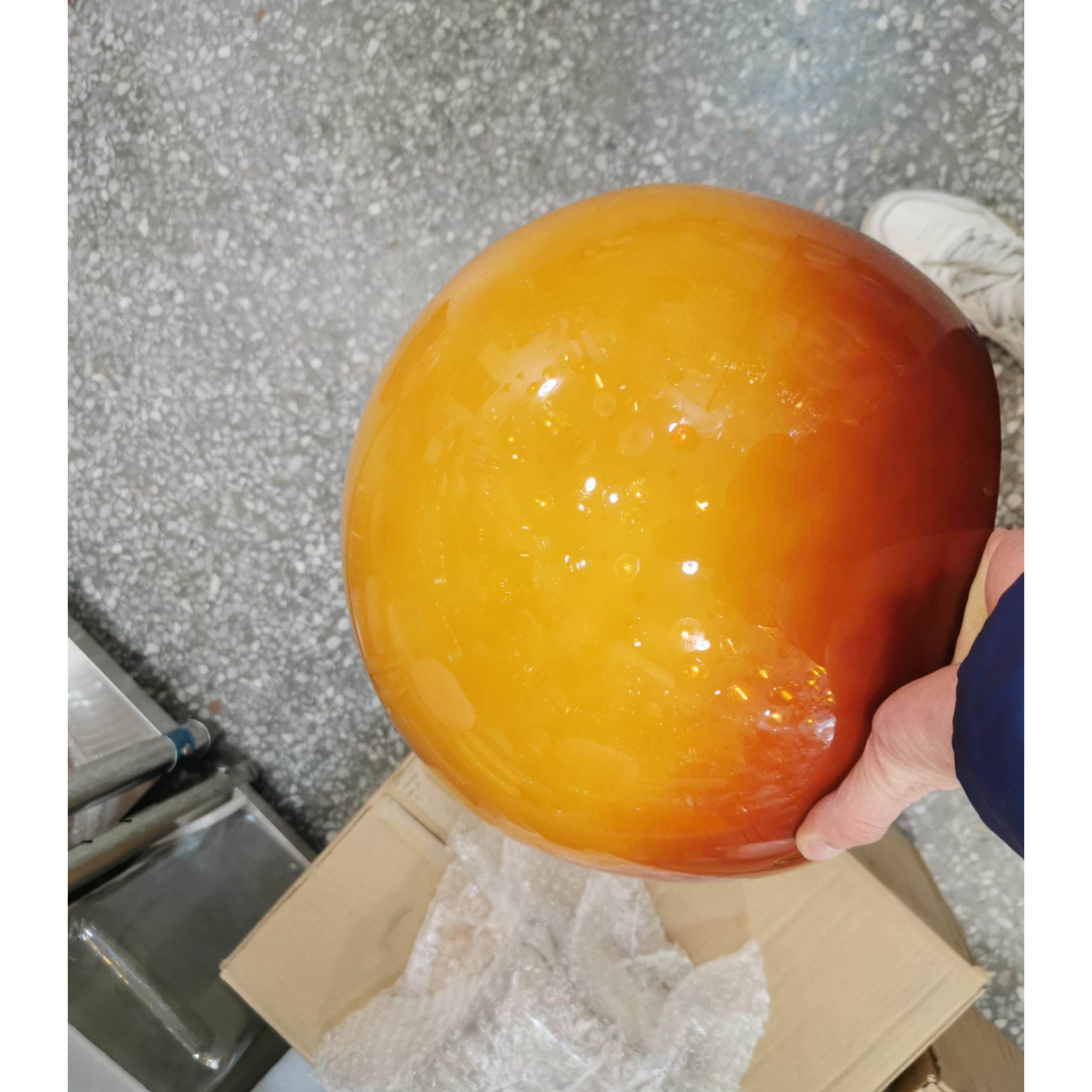 月光蘑菇玻璃灯罩直径30CM25CM钓鱼落地橙色灯罩
