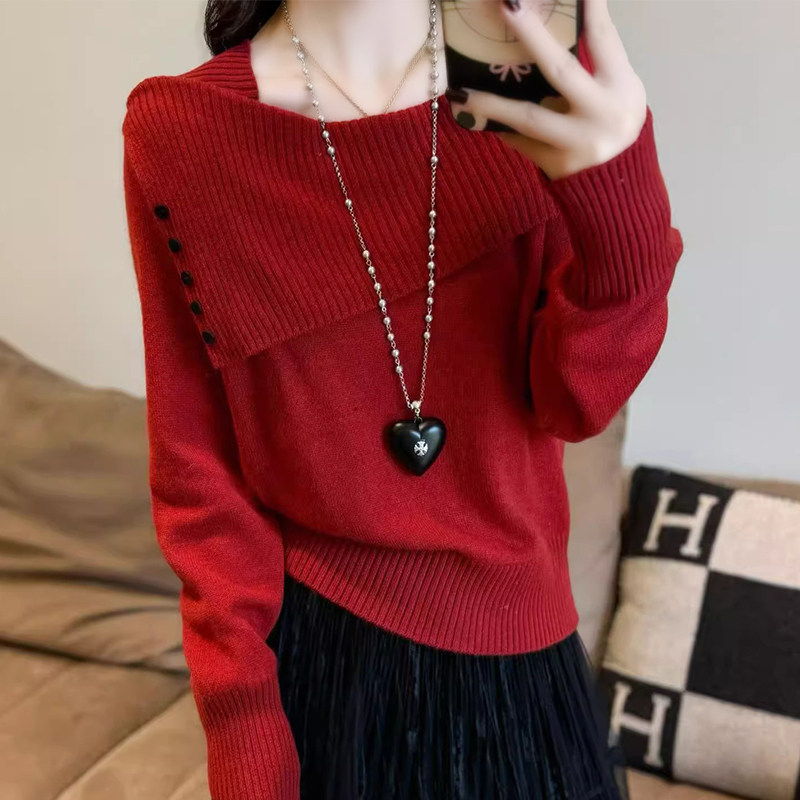 100%羊毛2026新款亮片大翻领纽扣长袖今年流行针织衫上衣毛衣女,女装/女士精品,毛针织衫,淘宝优惠券,粉丝福利购,淘宝优惠卷