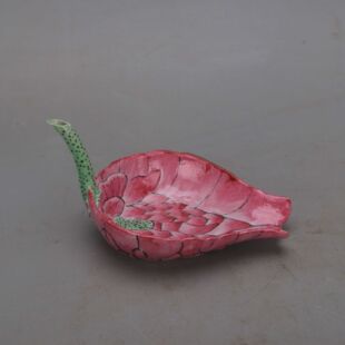 大清光绪34年莲花纹秋操杯盏仿古瓷器全手工粉彩老物件收藏品摆件