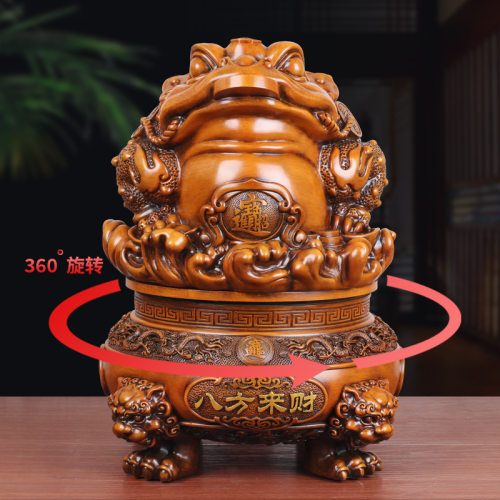 八方来财金蟾摆件三足蟾蜍店铺办公室收银台装饰公司店铺开业礼品