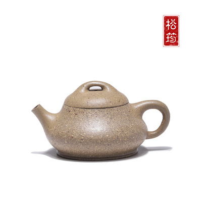 原矿粗砂16目段泥纯手工柱瓢190ML宜兴紫砂壶中式泡茶壶功夫茶具