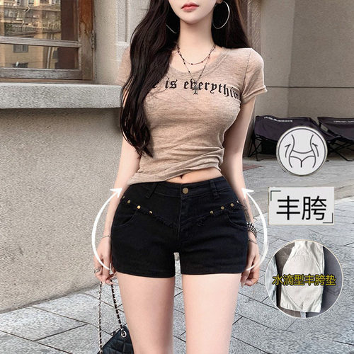 李李服饰低腰丰胯显瘦牛仔短裤