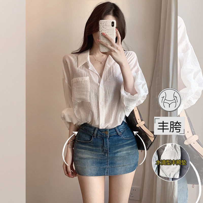 李李服饰纯欲辣妹风丰胯复古牛仔短裙女2026夏季薄款低腰包臀裤裙