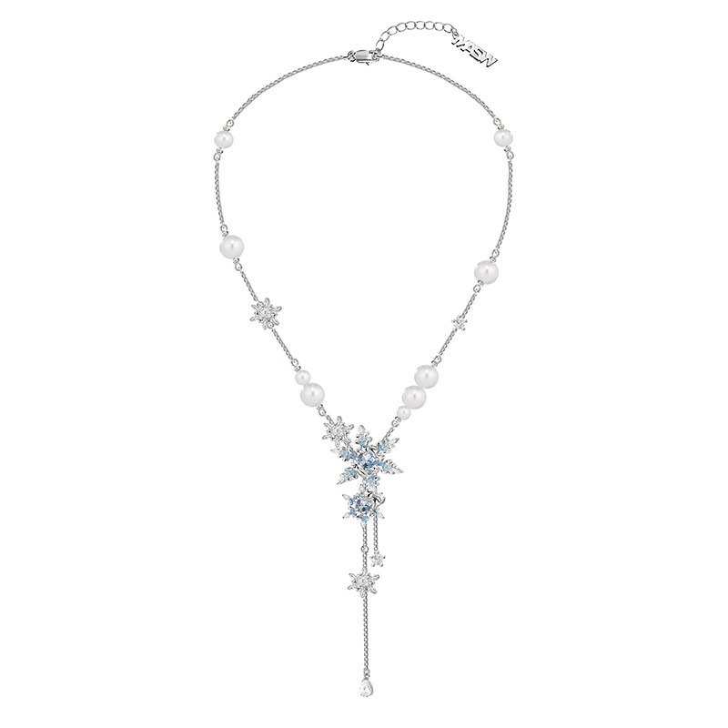 thumbnail for MASW Ma Xiu original design winter series high-end pearl necklace exquisite versatile fringe sweater chain new model