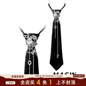 MASW麻秀原创设计狂欢派对系列免打结小幽灵领带衬衣领结配饰新潮