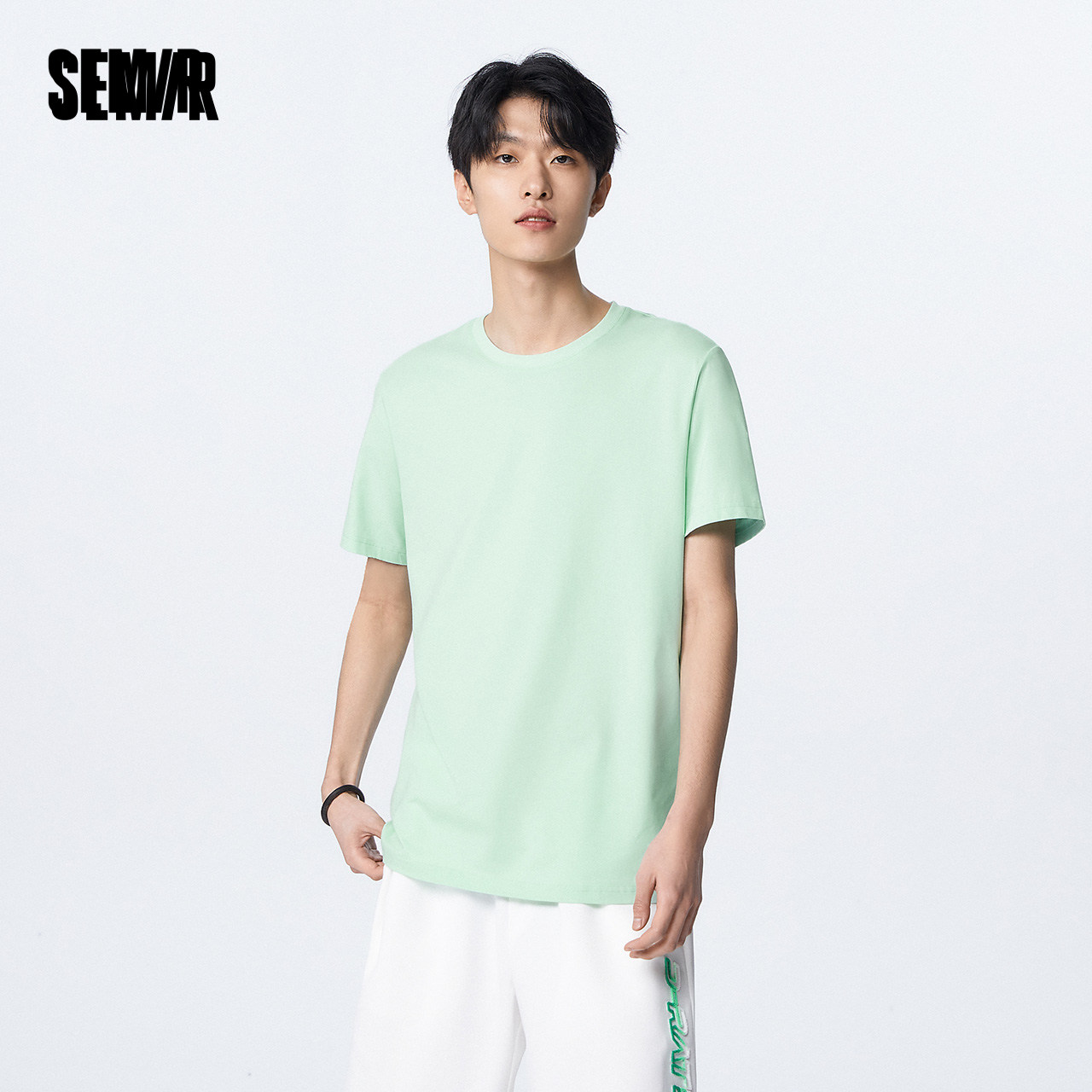 [商场同款]森马短袖T恤男2023新款简约基础款夏季休闲风时尚上衣