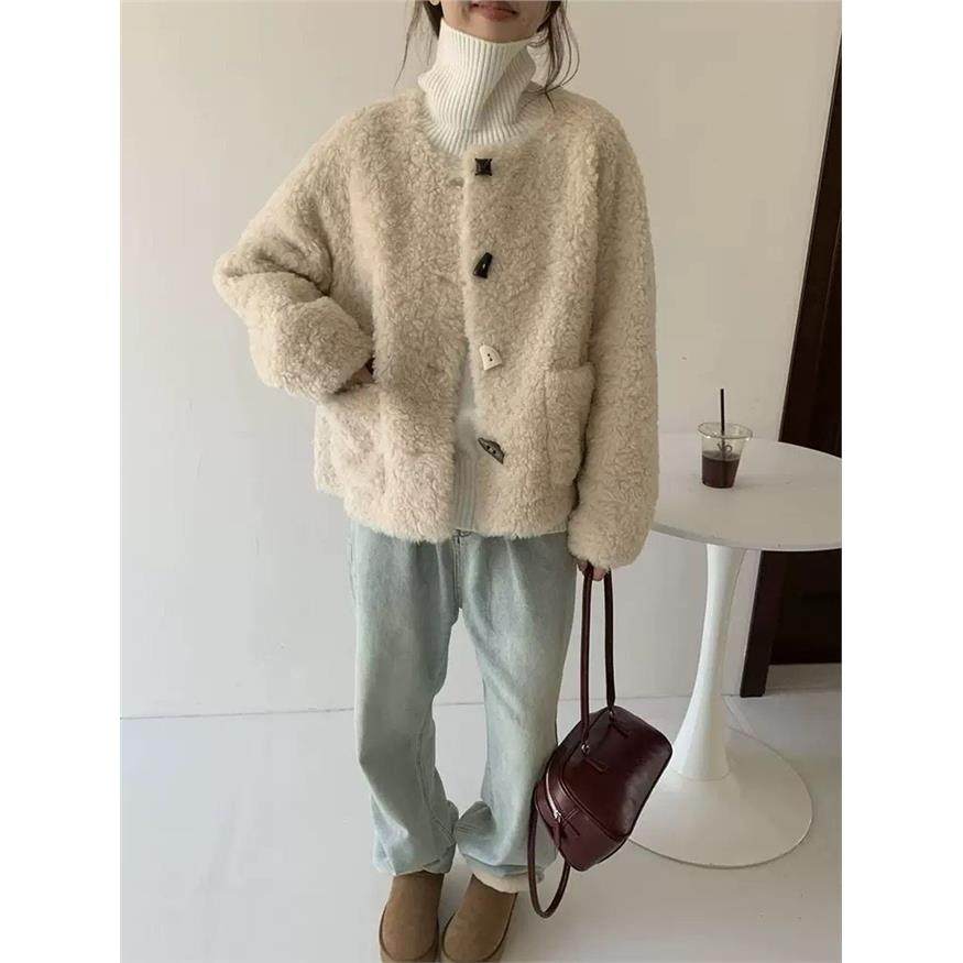 时尚洋气厚款毛毛外套女2025新款爆款秋冬季轻奢女士羊羔毛短外套,女装/女士精品,皮草,淘宝优惠券,粉丝福利购,淘宝优惠卷