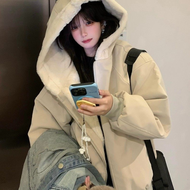 2025超火巨好看的冬装外套棉服女短款小个子加绒加厚保暖连帽棉袄,女装/女士精品,棉衣/棉服,淘宝优惠券,粉丝福利购,淘宝优惠卷