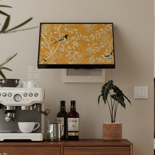 原木风电表箱装饰画复古