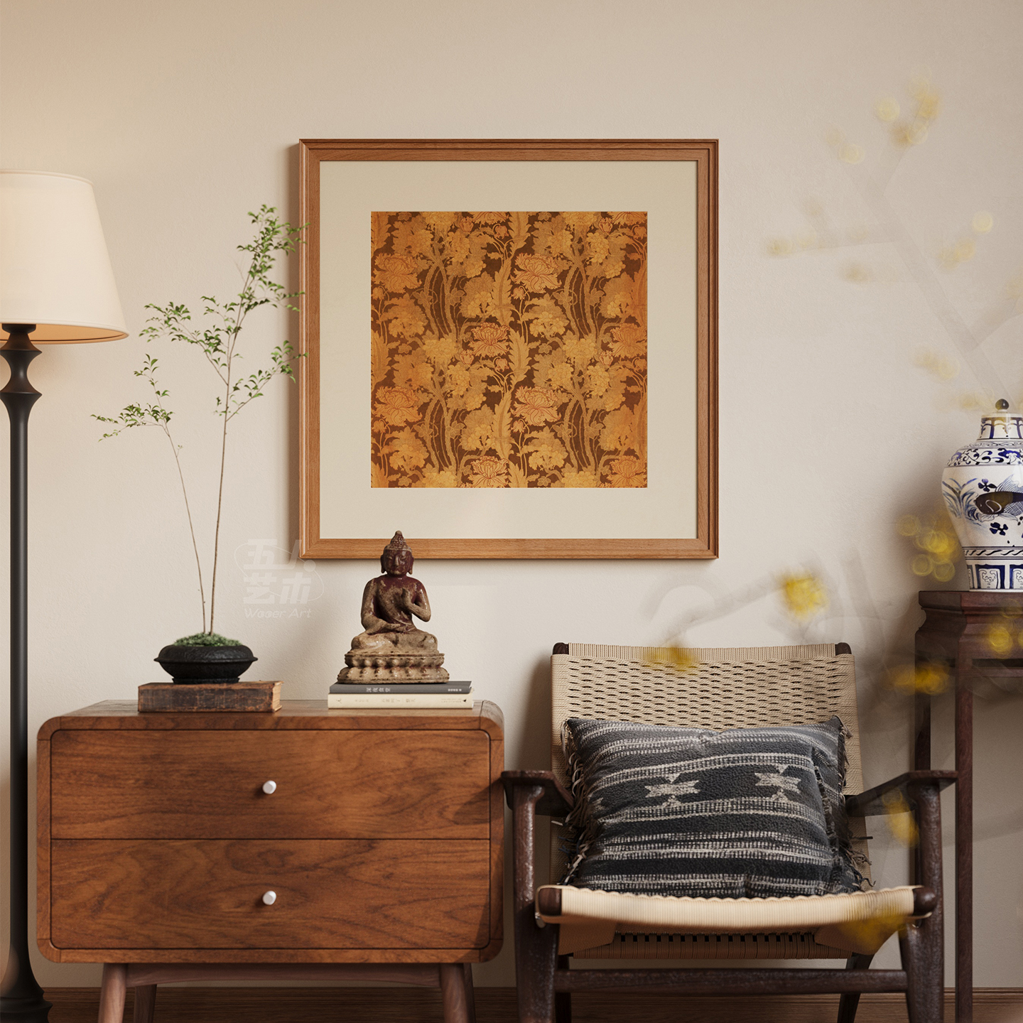 宋代美学客厅装饰画床头组合挂画