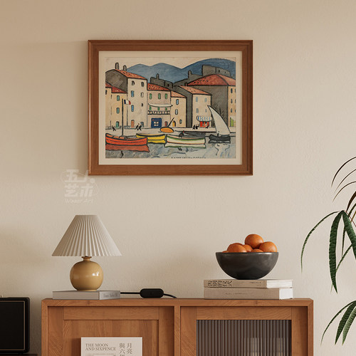 北欧客厅装饰画法式复古床头挂画