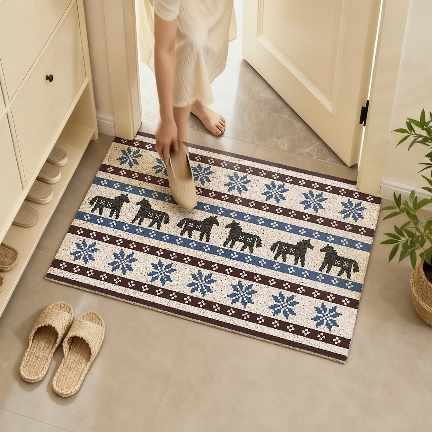 马年入户门地垫2026新年进门脚垫玄关防滑地垫门口耐脏丝圈防滑垫,居家布艺,入户地垫,淘宝优惠券,粉丝福利购,淘宝优惠卷