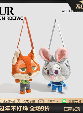 UR包包女秋冬可爱送女生毛绒玩偶包动物城朱迪狐尼克单肩斜挎包