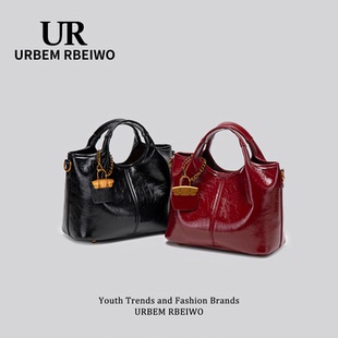 UR包包女韩国小众红色新年包水桶包子母托特包大容量单肩斜挎包