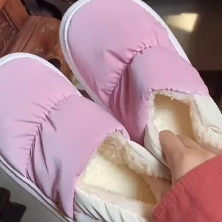 冬天外穿保暖棉厚底毛毛