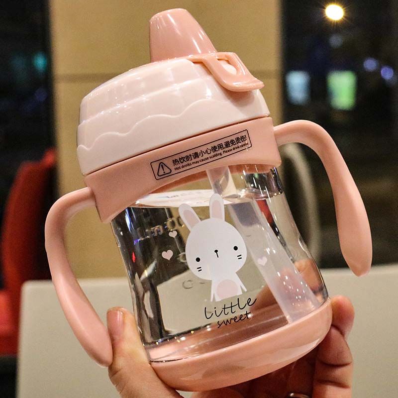 宝宝水杯吸管杯带刻度手