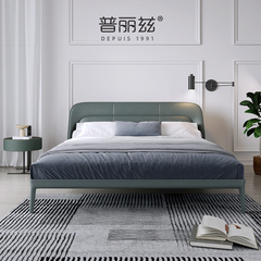 普丽兹家具小户型铝合金床架现代简约双人床主卧2024年新款悬浮床