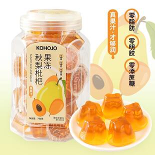 卡贺家kohojo秋梨膏清润枇杷膏雪梨膏即食解馋小零食果冻760g无脂