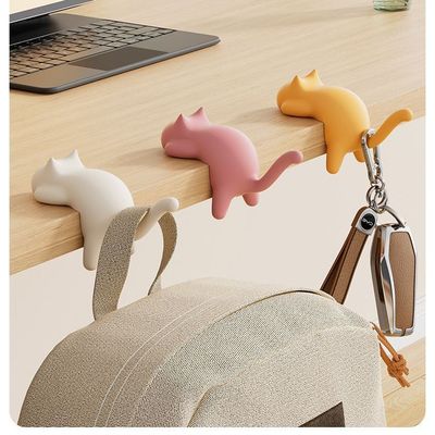 猫咪桌边挂钩便携塑料粘钩