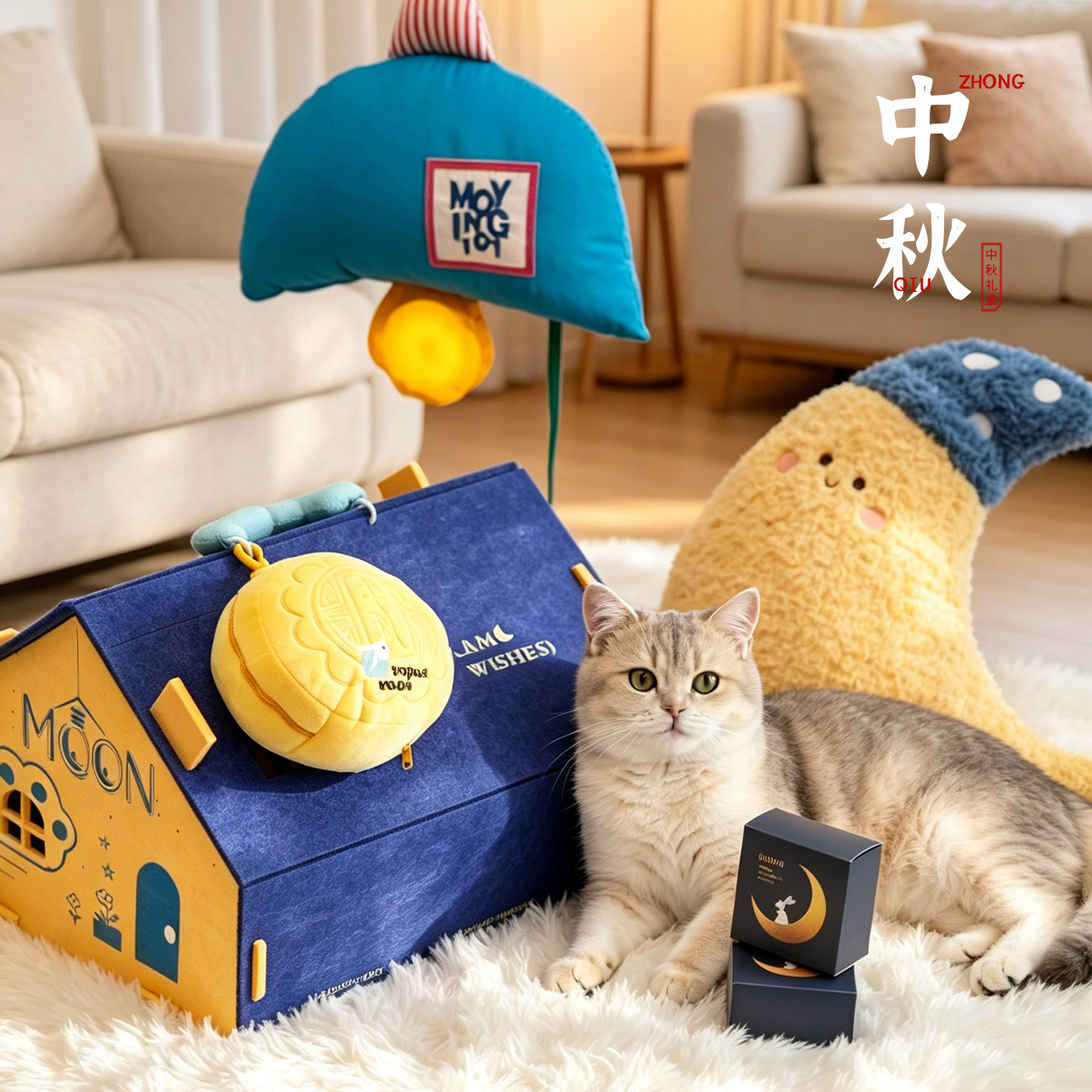中秋节月饼礼盒装高档送礼企业团购福利定制猫窝伴手礼品2026新款