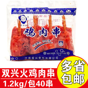 双兴火鸡肉串40串商用烧烤鸡肉串调理半成品铁板里脊肉串腌制肉串