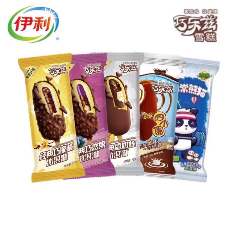 伊利巧乐兹香奶脆棒巧恋果四个圈非常熊猫雪糕脆皮冰淇淋冷饮包邮