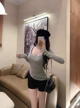 NAYA CHAN 黑白色一粒扣直筒西装短裤女春秋新款外穿配靴子