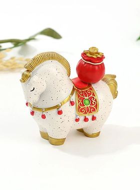 1PC Creative Transfer Zodiac Horse Back Lucky Bag Ingot Can