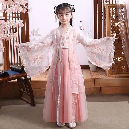 Girl Modern Hanfu Chinese Style Dress Halloween Fairy Kids C